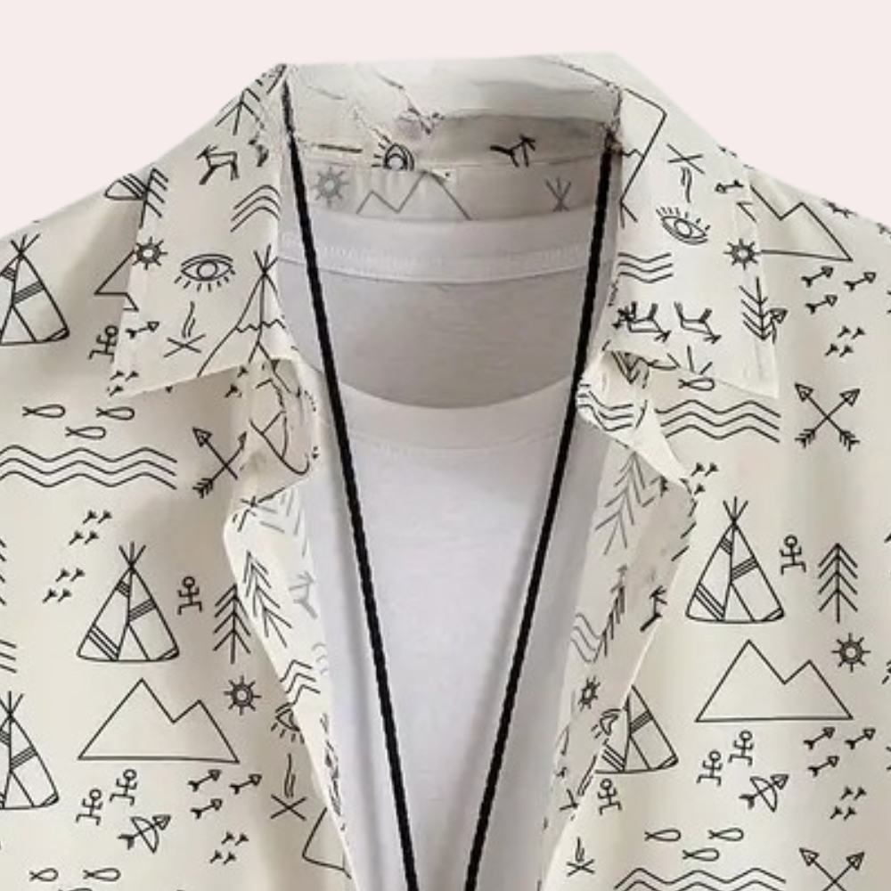 Casual Shirt with Print for Men - Emilio-S-Nora Luxe