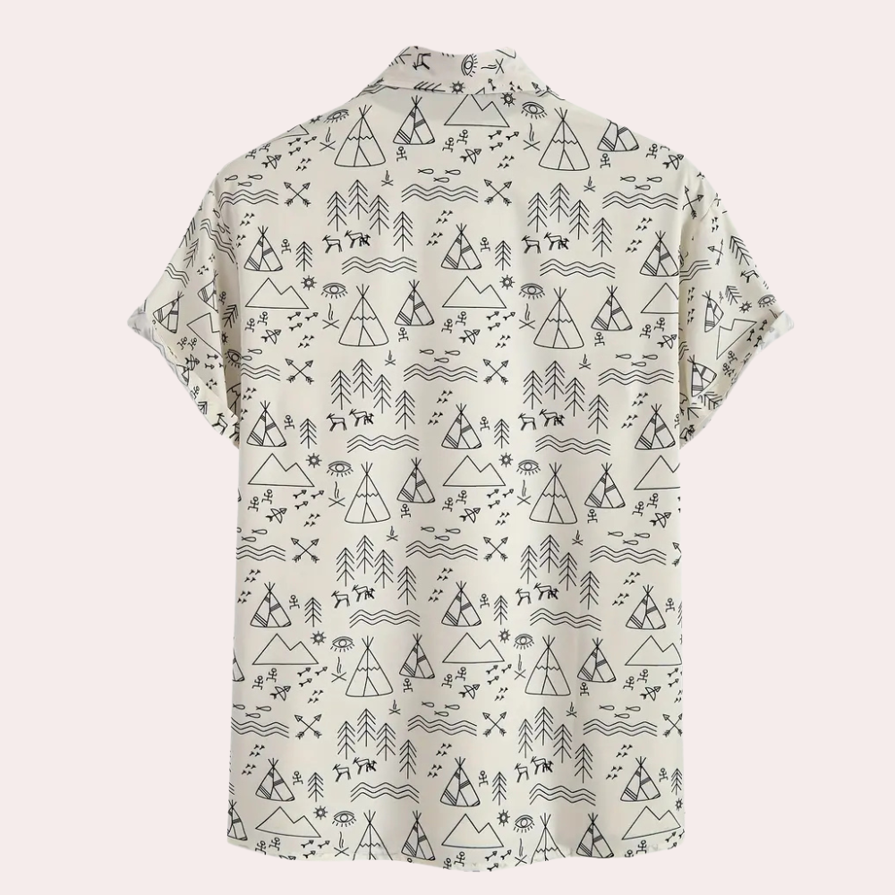 Casual Shirt with Print for Men - Emilio-S-Nora Luxe