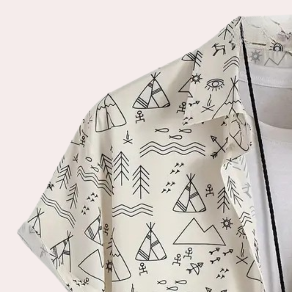 Casual Shirt with Print for Men - Emilio-S-Nora Luxe