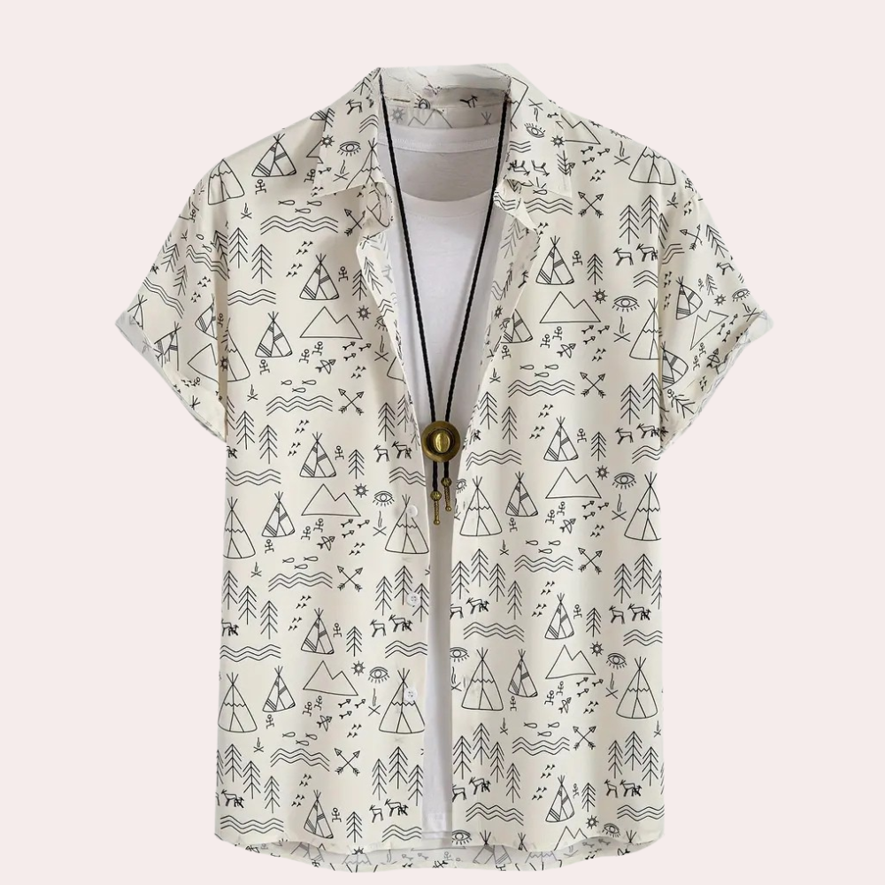 Casual Shirt with Print for Men - Emilio-S-Nora Luxe