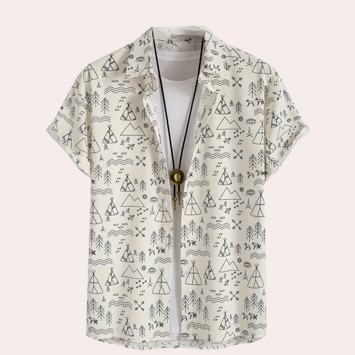 Casual Shirt with Print for Men - Emilio-S-Nora Luxe