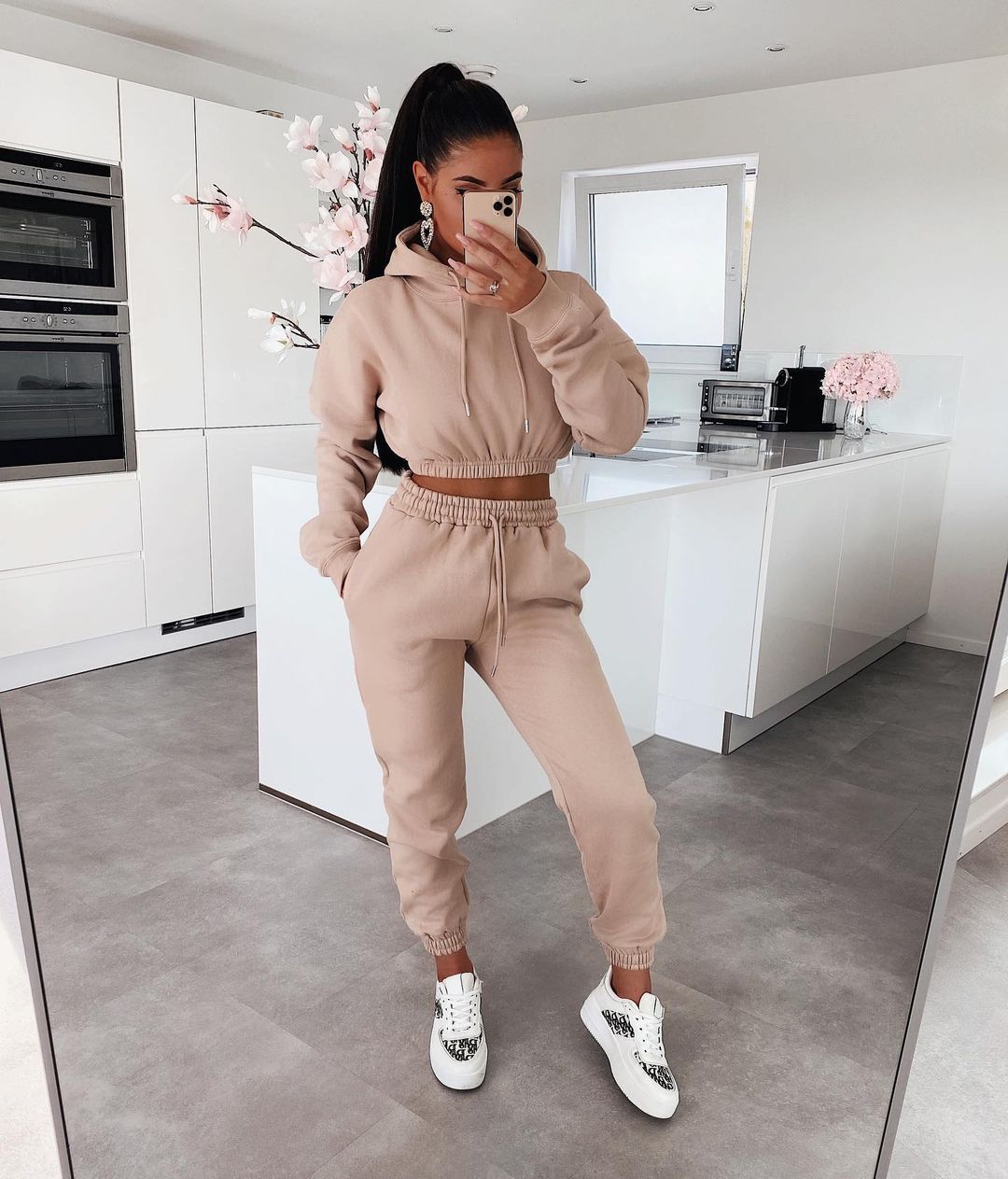Casual Soft Jogging Set - Ella-Light Brown-S-Nora Luxe