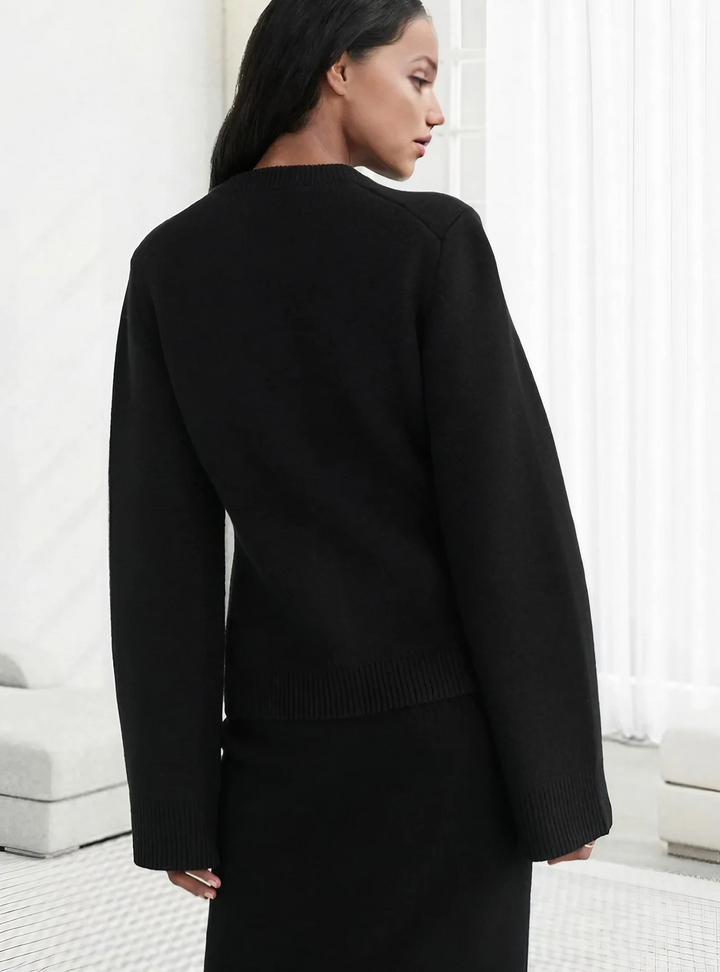 Casual Soft Ladies' Cardigan with Buttons - Noa-Ivory-XS-Nora Luxe