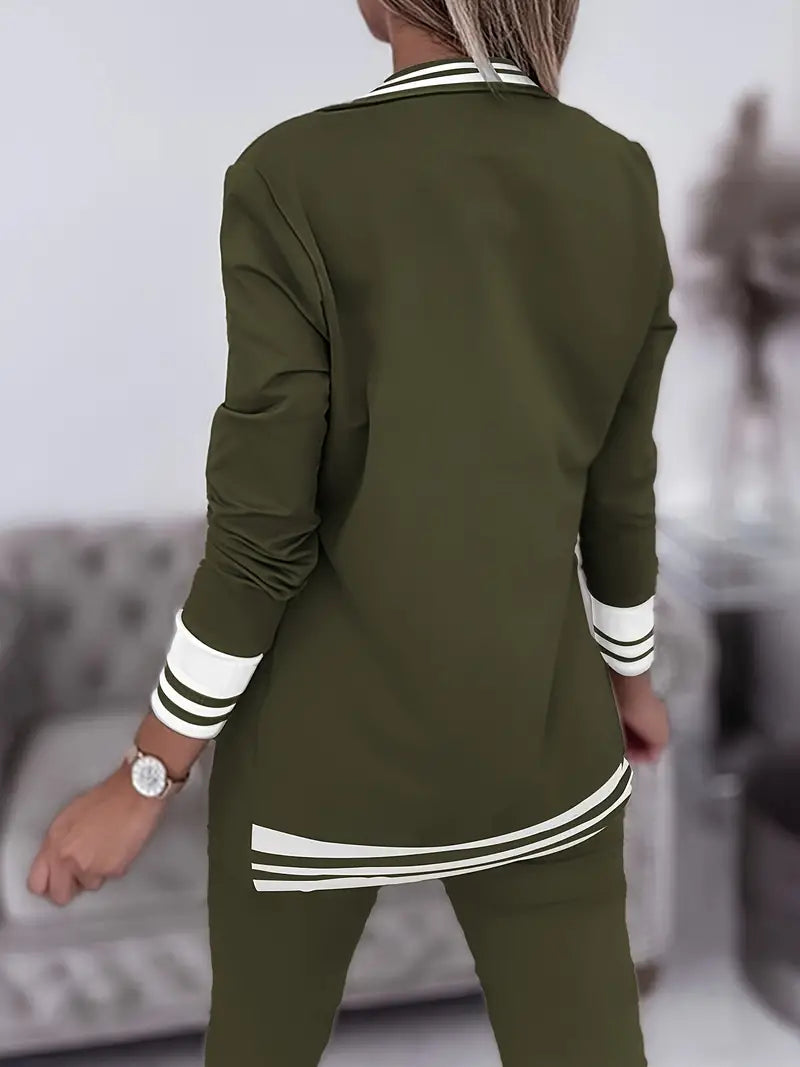 Casual Streetwear Striped Set - Sophie-Pink-M-Nora Luxe