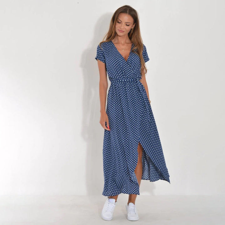 Casual Summer Dress - Luna-Blue-S-Nora Luxe