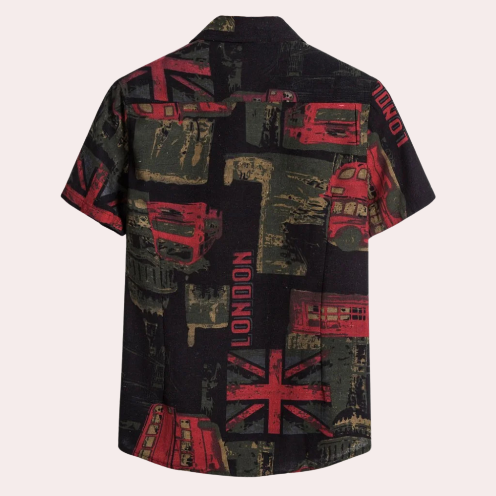 Casual Summer Shirt for Men - Dante-Black-S-Nora Luxe