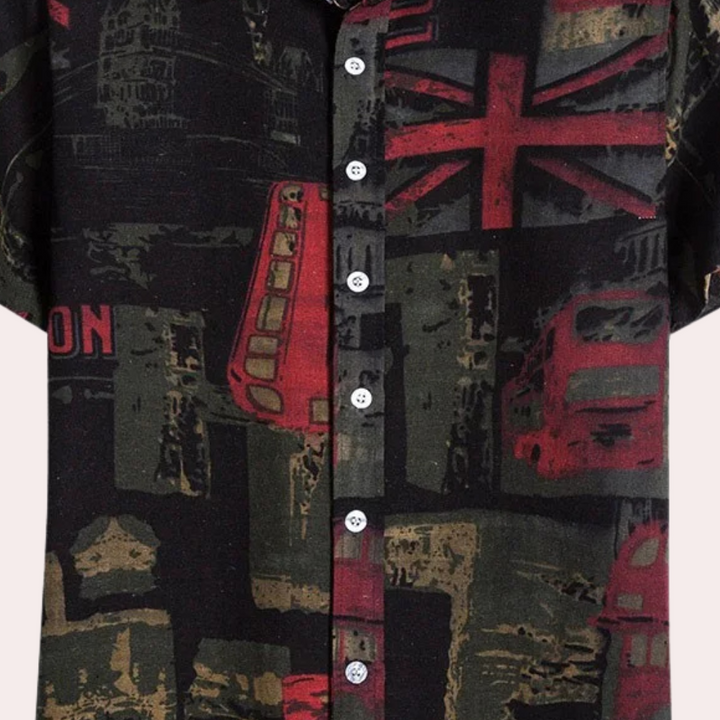 Casual Summer Shirt for Men - Dante-Black-S-Nora Luxe