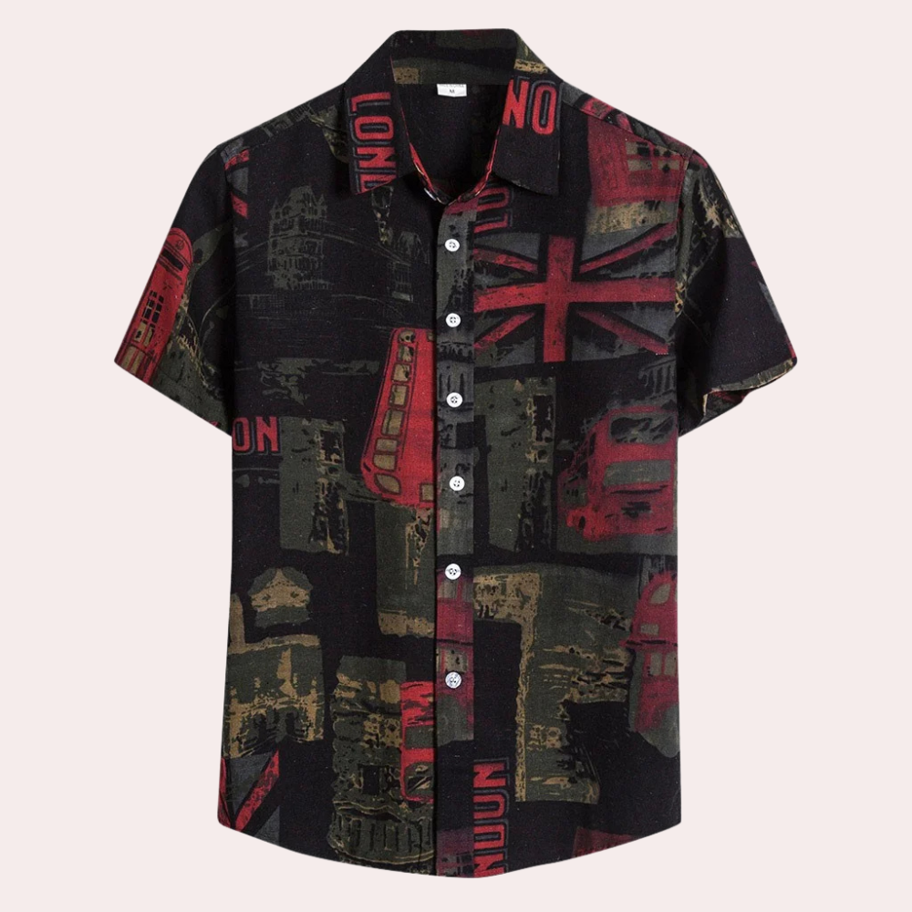 Casual Summer Shirt for Men - Dante-Black-S-Nora Luxe