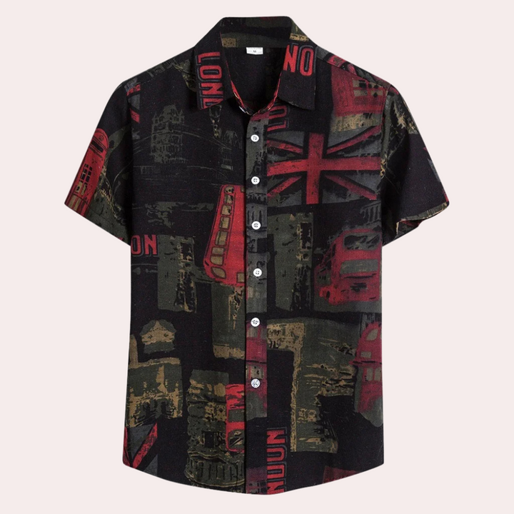 Casual Summer Shirt for Men - Dante-Black-S-Nora Luxe