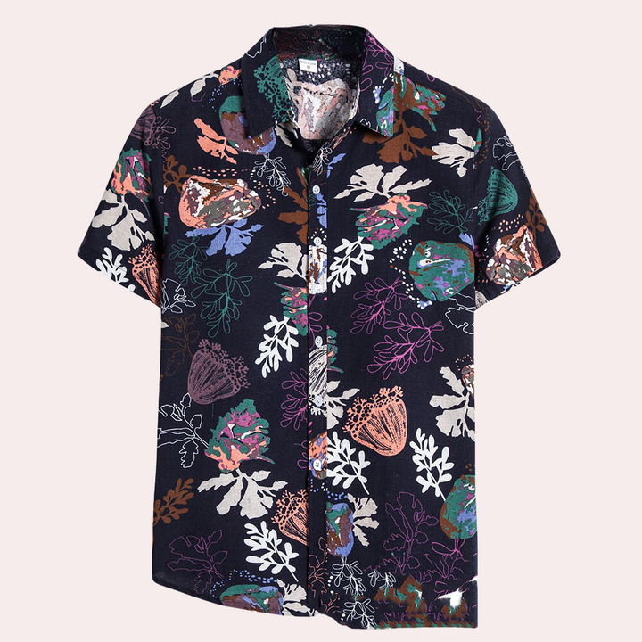 Casual Summer Shirt for Men - Dante-Blue-S-Nora Luxe