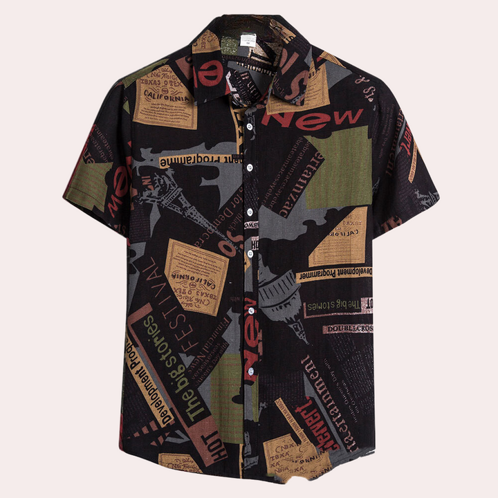 Casual Summer Shirt for Men - Dante-Khaki-S-Nora Luxe