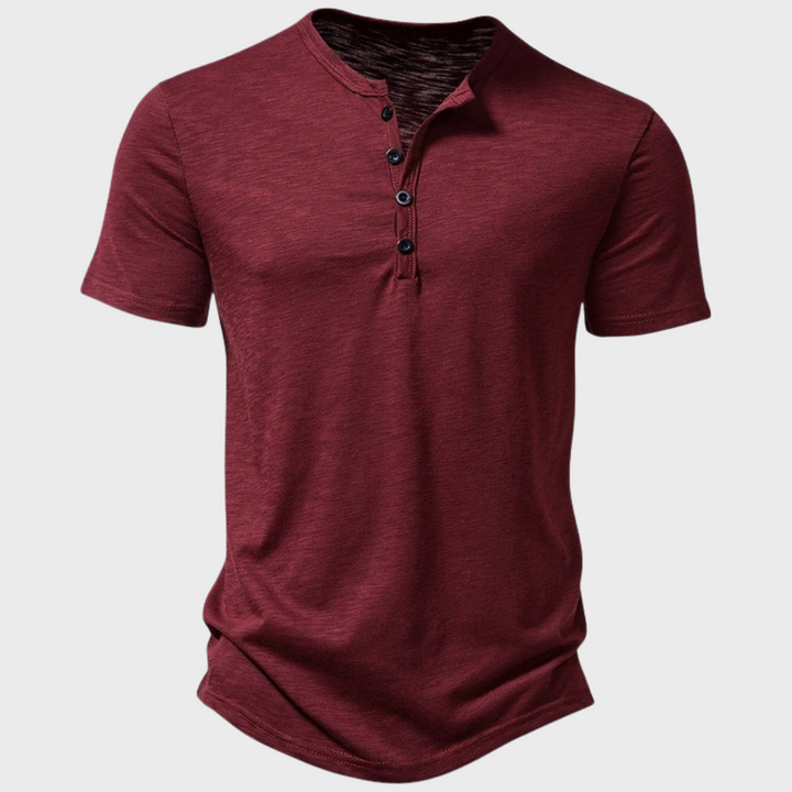 Casual T-shirt for Men - Jasper-Burgundy-S-Nora Luxe