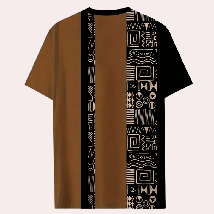 Casual T-Shirt with Color Blocks for Men - Milo-S-Nora Luxe