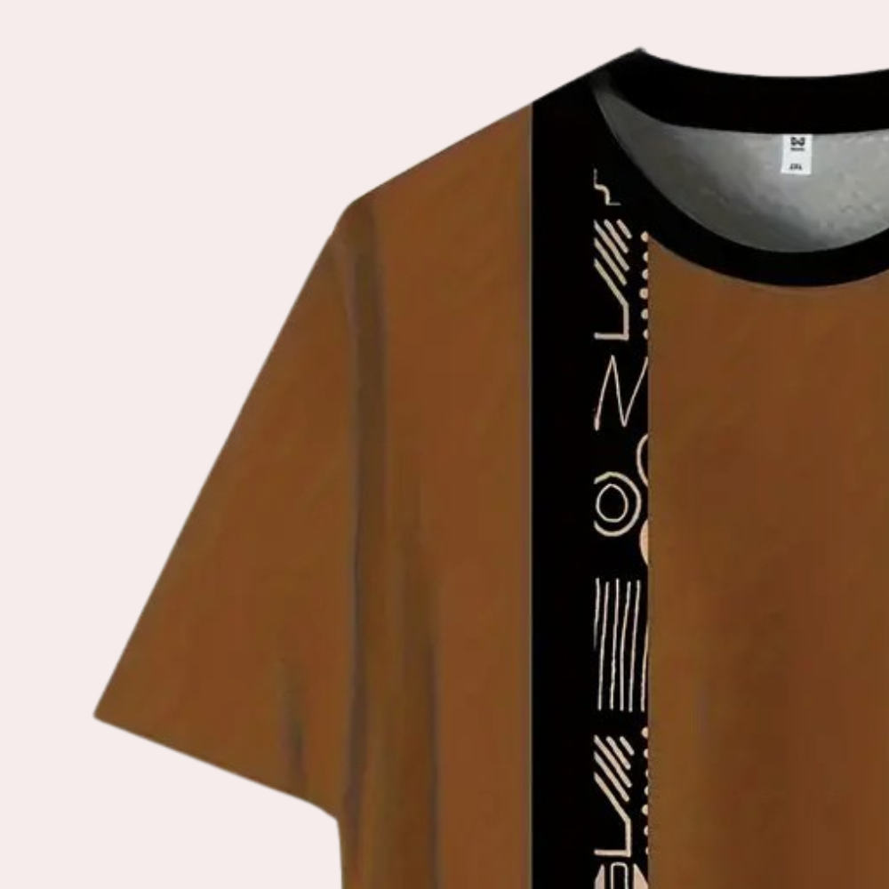 Casual T-Shirt with Color Blocks for Men - Milo-S-Nora Luxe