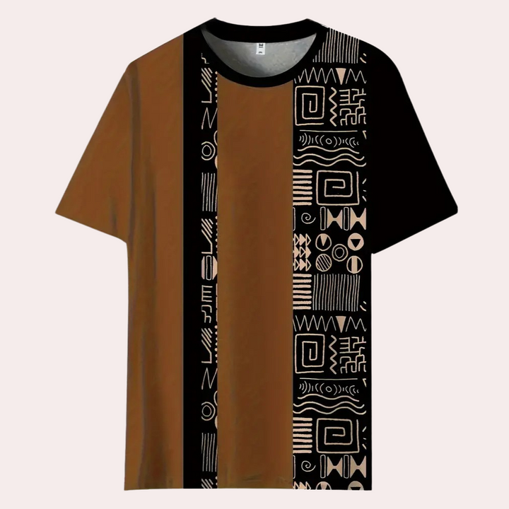 Casual T-Shirt with Color Blocks for Men - Milo-S-Nora Luxe