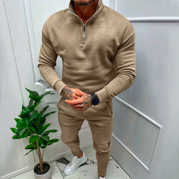 Casual Two-Piece Men's Set - Jasper-Gray-S-Nora Luxe