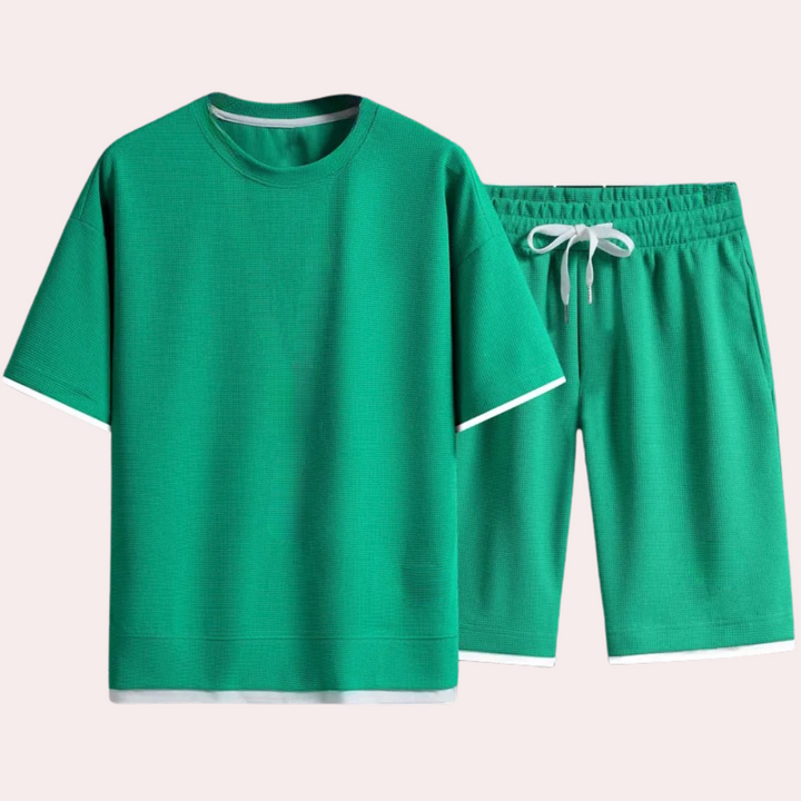 Casual Two-Piece Summer Set for Men - Jules-Green-S-Nora Luxe