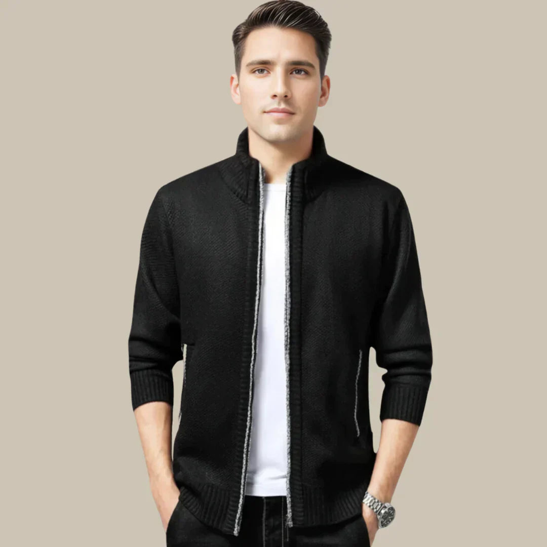 Casual Vest with Zip - Blake-Black-S-Nora Luxe