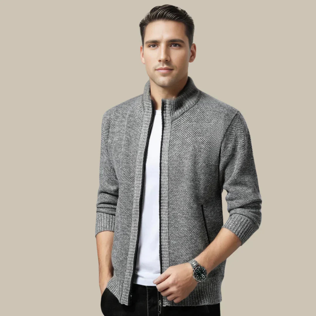 Casual Vest with Zip - Blake-Gray-S-Nora Luxe