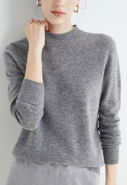 Casual Women's Sweater - Livia-Gray-M-Nora Luxe