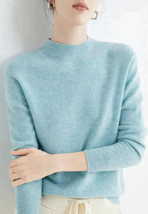Casual Women's Sweater - Livia-Light Blue-M-Nora Luxe