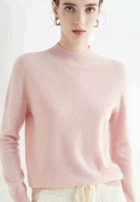 Casual Women's Sweater - Livia-Pink-M-Nora Luxe