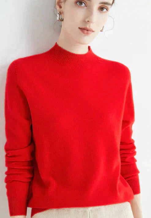 Casual Women's Sweater - Livia-Red-M-Nora Luxe
