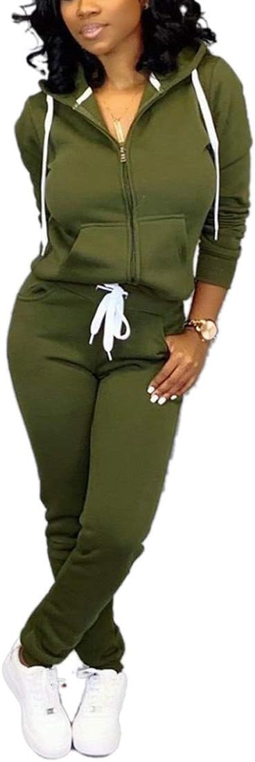 Casual Women's Tracksuit - Mia-Olive green-S-Nora Luxe