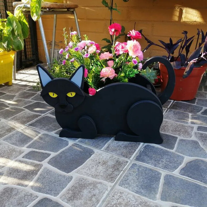 Cat-Shaped DIY Planter - KittyKraft-Black-Nora Luxe