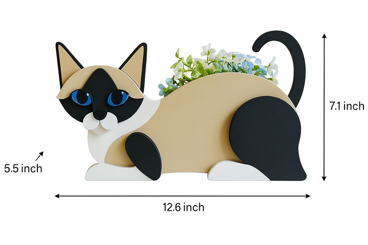 Cat-Shaped DIY Planter - KittyKraft-White-Nora Luxe