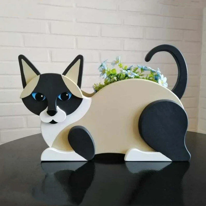 Cat-Shaped DIY Planter - KittyKraft-White-Nora Luxe