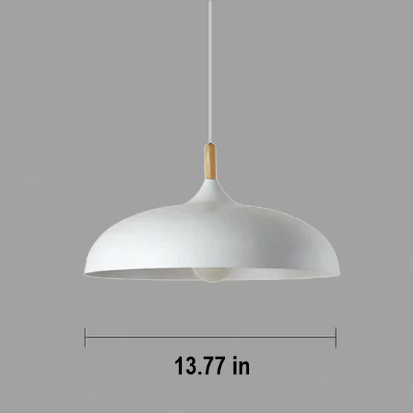 Ceiling lamp in Scandinavian Oak - ScandiLuxe-Black-Warm White-Ø 13.78 in × H 9.06 in-Nora Luxe