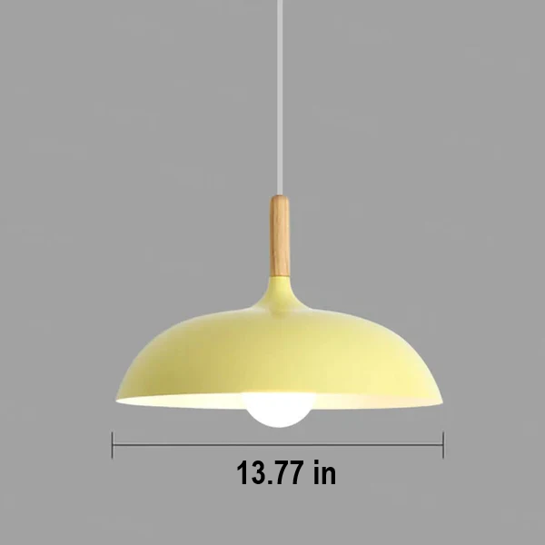 Ceiling lamp in Scandinavian Oak - ScandiLuxe-Black-Warm White-Ø 13.78 in × H 9.06 in-Nora Luxe
