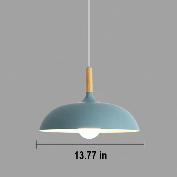 Ceiling lamp in Scandinavian Oak - ScandiLuxe-Black-Warm White-Ø 13.78 in × H 9.06 in-Nora Luxe