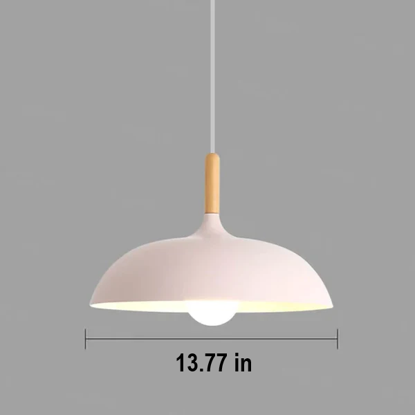 Ceiling lamp in Scandinavian Oak - ScandiLuxe-Black-Warm White-Ø 13.78 in × H 9.06 in-Nora Luxe