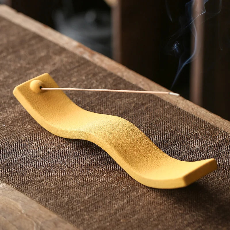 Ceramic Incense Holder - ZenWave-Yellow-Nora Luxe