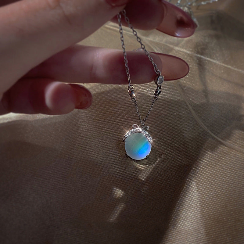 Charming Firefly Moonstone Necklace-Nora Luxe