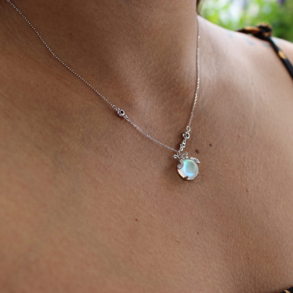 Charming Firefly Moonstone Necklace-Nora Luxe