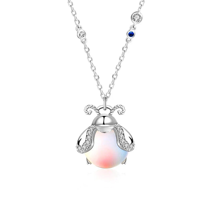 Charming Firefly Moonstone Necklace-Nora Luxe