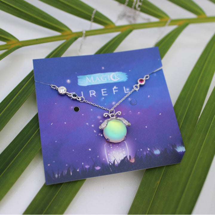 Charming Firefly Moonstone Necklace-Nora Luxe