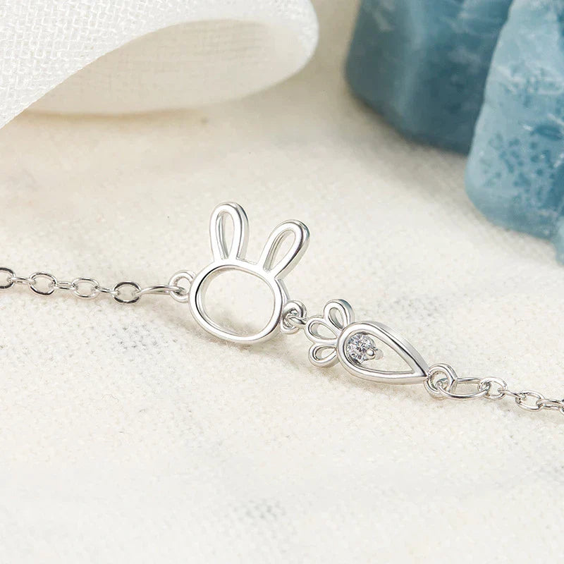 CHARMING RABBIT PENDANT BRACELET-Nora Luxe
