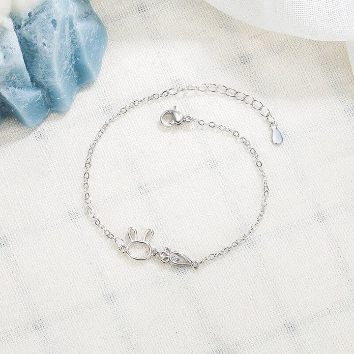 CHARMING RABBIT PENDANT BRACELET-Nora Luxe