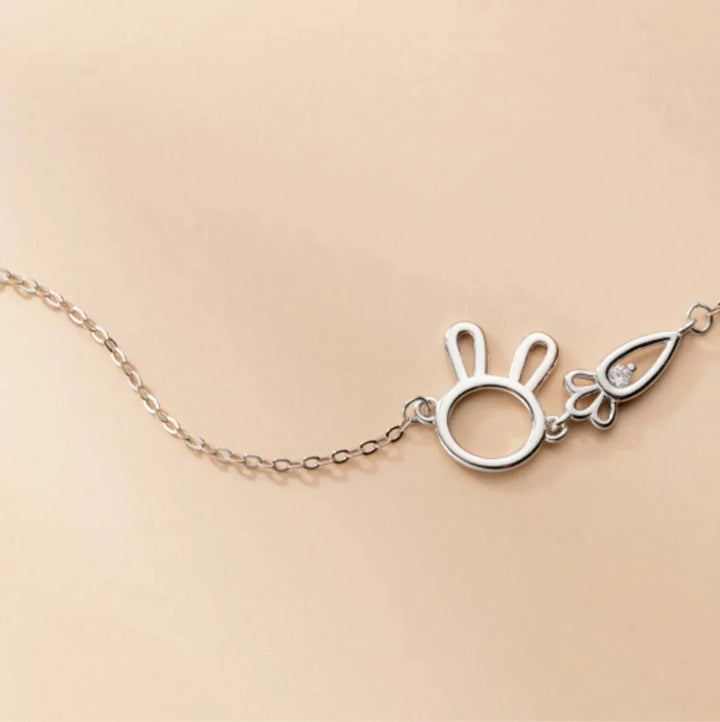 CHARMING RABBIT PENDANT BRACELET-Nora Luxe