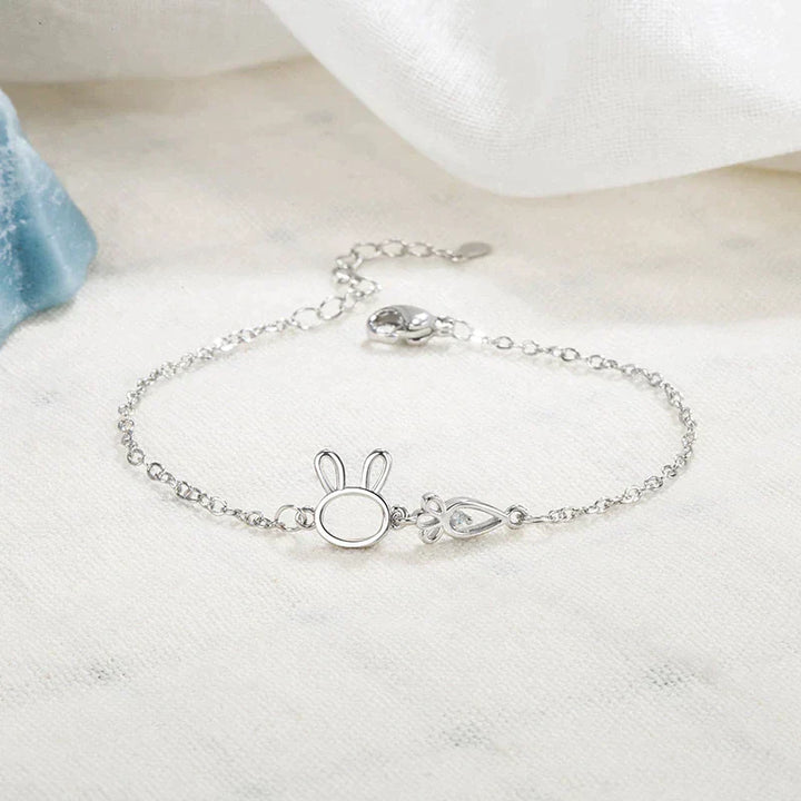 CHARMING RABBIT PENDANT BRACELET-Nora Luxe