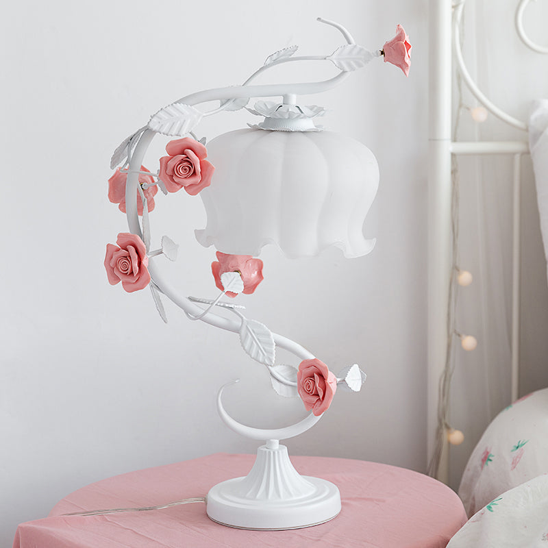 Charming Rose Lighting Lamp - Rosa-White-Nora Luxe