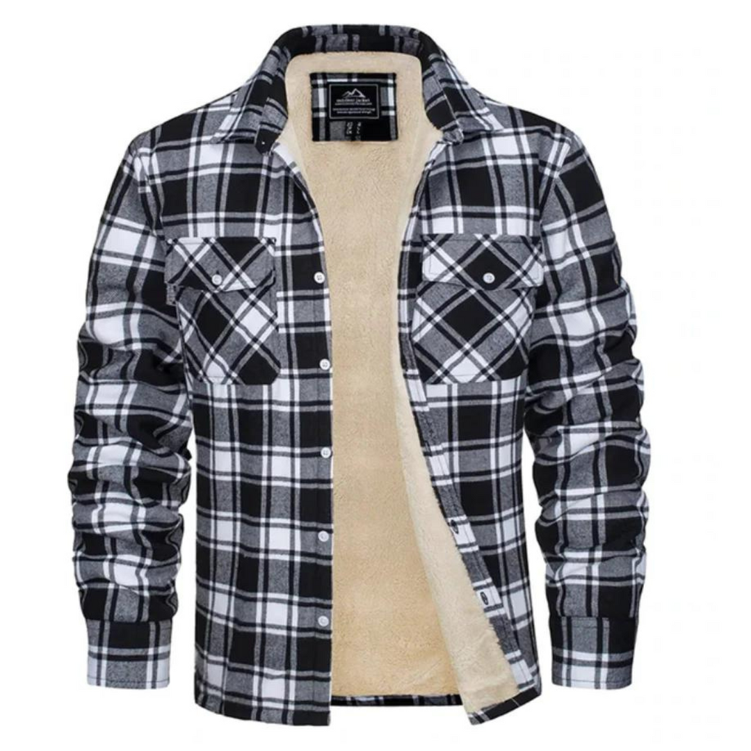Checked Fleece Lined Jacket - Lawson-Black-S-Nora Luxe