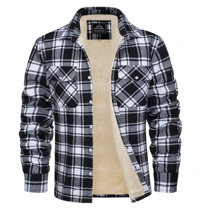 Checked Fleece Lined Jacket - Lawson-Black-S-Nora Luxe