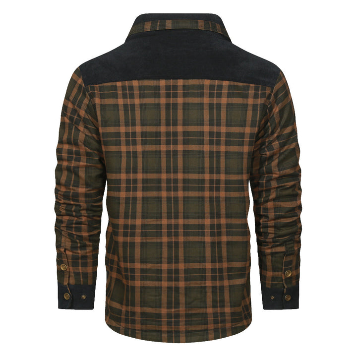 Checked Shirt Jacket - Heritagewear-Sand Colored Camouflage-S-Nora Luxe