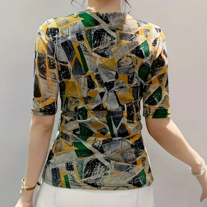 Cheerful V-Neck Blouse for Women - Aria-XS-Nora Luxe