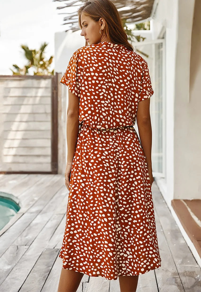 Chic Comfortable Dress - Sophia-Beige-S-Nora Luxe